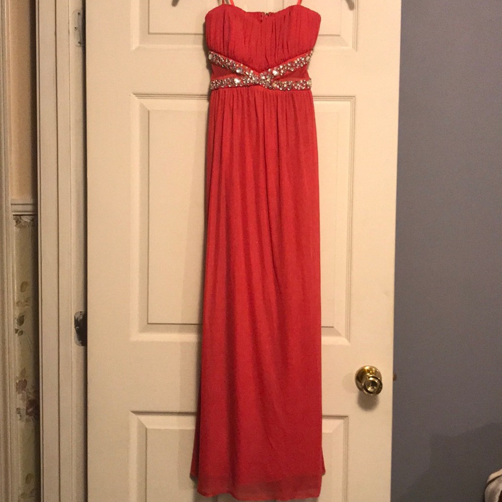 Hot pink formal dress